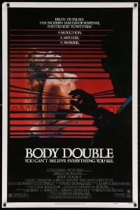 5t134 BODY DOUBLE 1sh 1985 Brian De Palma, Melanie Griffith, voyeur watches sexy woman!