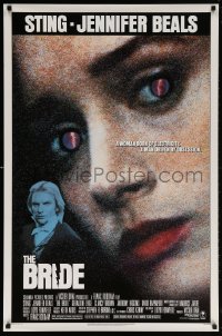5t149 BRIDE 1sh 1985 Sting, super close-up Jennifer Beals, a madman and the woman he created!