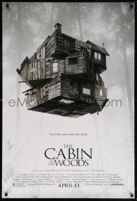 5t158 CABIN IN THE WOODS advance DS 1sh 2011 Kristen Connolly, Chris Hemsworth, creepy image!