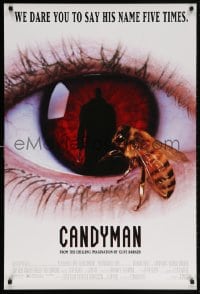 5t160 CANDYMAN 1sh 1992 Clive Barker, creepy close-up image of bee in eyeball!