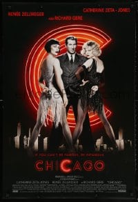5t182 CHICAGO int'l DS 1sh 2002 Renee Zellweger & Catherine Zeta-Jones, Richard Gere as Billy Flynn!