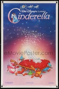 5t189 CINDERELLA slipper style 1sh R1987 Walt Disney classic romantic musical fantasy cartoon!