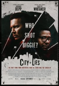 5t192 CITY OF LIES advance DS 1sh 2019 Johnny Depp, Forest Whitaker, movie has yet to be released!