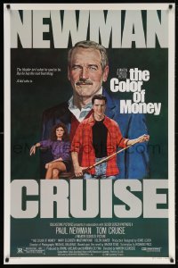 5t200 COLOR OF MONEY 1sh 1986 Robert Tanenbaum art of Paul Newman & Tom Cruise playing pool!