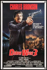 5t248 DEATH WISH 3 1sh 1985 art of Charles Bronson bringing justice to the streets!