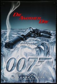 5t261 DIE ANOTHER DAY teaser DS 1sh 2002 Pierce Brosnan as James Bond, cool image of gun melting ice