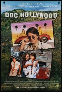 5t264 DOC HOLLYWOOD advance DS 1sh 1991 doctor Michael J. Fox, sexy Julie Warnera & Woody Harrelson!