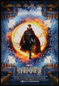 5t265 DOCTOR STRANGE advance DS 1sh 2016 sci-fi image of Benedict Cumberbatch in the title role!