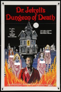 5t273 DR. JEKYLL'S DUNGEON OF DEATH 1sh 1982 sexy art, blood & violence will haunt you forever!