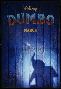 5t275 DUMBO teaser DS 1sh 2019 Tim Burton Walt Disney live action adaptation of the classic movie!