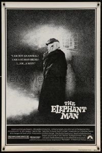 5t285 ELEPHANT MAN 1sh 1980 John Hurt is not an animal, Anthony Hopkins, directed by David Lynch!
