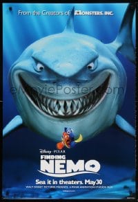 5t315 FINDING NEMO advance DS 1sh 2003 best Disney & Pixar animated fish movie, huge image of Bruce!