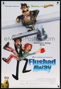 5t323 FLUSHED AWAY DS 1sh 2006 Hugh Jackman, Kate Winslet, someone's going down!