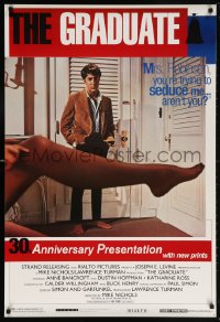5t360 GRADUATE 1sh R1998 classic image of Dustin Hoffman & sexy leg, Mike Nichols classic!