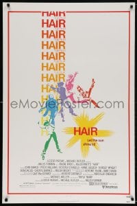 5t383 HAIR 1sh 1979 Milos Forman musical, Treat Williams, let the sun shine in!