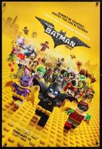 5t517 LEGO BATMAN MOVIE advance DS 1sh 2017 Arnett, always be yourself, unless you can be Batman!