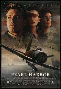 5t649 PEARL HARBOR advance DS 1sh 2001 cast portrait of Ben Affleck, Josh Hartnett, Beckinsale, WWII