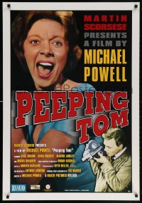 5t651 PEEPING TOM 1sh R1999 Michael Powell English voyeur classic, an adventure into terror!
