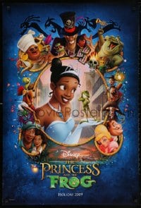 5t681 PRINCESS & THE FROG advance DS 1sh 2009 art of bayou characters on blue background!