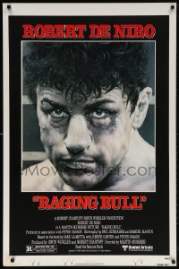 5t691 RAGING BULL 1sh 1980 Hagio art of Robert De Niro, Martin Scorsese boxing classic!
