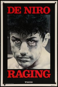 5t692 RAGING BULL teaser 1sh 1980 Hagio art of Robert De Niro, Martin Scorsese boxing classic!