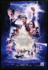 5t703 READY PLAYER ONE advance DS 1sh 2018 Steven Spielberg, cast montage by Paul Shipper!