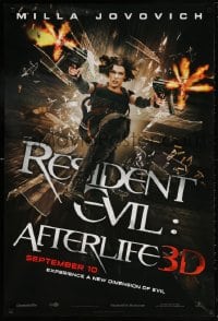 5t715 RESIDENT EVIL: AFTERLIFE teaser 1sh 2010 sexy Milla Jovovich returns in 3-D!