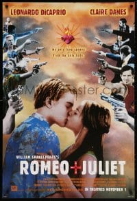 5t733 ROMEO & JULIET advance 1sh 1996 Leonardo DiCaprio & Claire Danes!