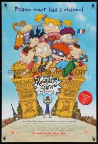 5t740 RUGRATS IN PARIS int'l advance DS 1sh 2000 great cartoon art of Nickelodeon kids in France!