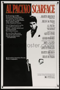 5t753 SCARFACE 1sh 1983 Al Pacino as Tony Montana, Brian De Palma, Oliver Stone!