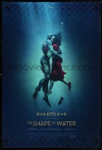 5t770 SHAPE OF WATER style B int'l DS 1sh 2017 Guillermo del Toro, Doug Jones as the Amphibian Man!