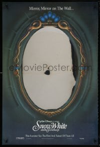 5t791 SNOW WHITE & THE SEVEN DWARFS foil teaser 1sh R1993 Walt Disney, mirror, mirror on the wall!
