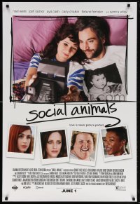 5t792 SOCIAL ANIMALS advance 1sh 2018 Noel Wells, Josh Radnor, love is never picture perfect!