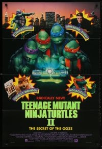 5t873 TEENAGE MUTANT NINJA TURTLES II int'l DS 1sh 1991 Secret of the Ooze, great images!