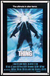 5t884 THING 1sh 1982 John Carpenter classic sci-fi horror, Drew Struzan, regular credit design!