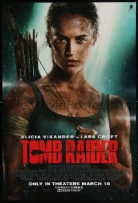 5t898 TOMB RAIDER advance DS 1sh 2018 sexy close-up image of Alicia Vikander as Lara Croft!