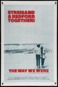5t956 WAY WE WERE 1sh 1973 Barbra Streisand & Robert Redford walk on the beach!