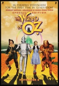 5t970 WIZARD OF OZ advance 1sh R1998 Victor Fleming, Judy Garland all-time classic!