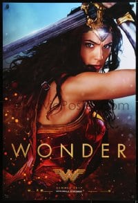 5t982 WONDER WOMAN teaser DS 1sh 2017 sexiest Gal Gadot in title role/Diana Prince, Wonder!