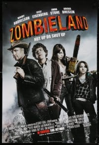 5t997 ZOMBIELAND advance DS 1sh 2009 Harrelson, Eisenberg, Stone, nut up or shut up, rated!