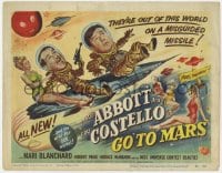 5w001 ABBOTT & COSTELLO GO TO MARS TC 1953 art of wacky astronauts Bud & Lou in outer space!