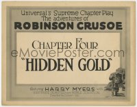 5w004 ADVENTURES OF ROBINSON CRUSOE chapter 4 TC 1922 Universal's Supreme Chapter Play, Hidden Gold!