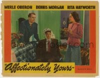 5w225 AFFECTIONATELY YOURS LC 1941 wounded Dennis Morgan between Merle Oberon & Ralph Bellamy!