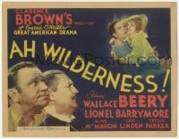 5w006 AH WILDERNESS TC 1935 Wallace Beery, Lionel Barrymore, Eugene O'Neill's American drama!