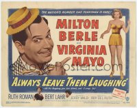5w010 ALWAYS LEAVE THEM LAUGHING TC 1949 nation's number one funnyman Milton Berle & Virginia Mayo!