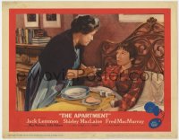 5w246 APARTMENT LC #4 1960 Naomi Stevens feeds soup to Shirley MacLaine recovering in bed!
