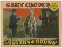 5w249 ARIZONA BOUND LC 1927 Gary Cooper with hands up caught by bad guy, his first starring role!