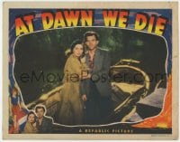 5w251 AT DAWN WE DIE LC 1943 close up of scared Greta Gynt & John Clements standing in boat!
