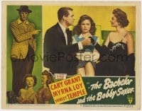 5w257 BACHELOR & THE BOBBY-SOXER LC #3 1947 Shirley Temple between Cary Grant & Myrna Loy!