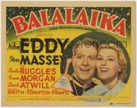 5w017 BALALAIKA TC 1939 Russian royalty Nelson Eddy falls in love with singer Ilona Massey, rare!